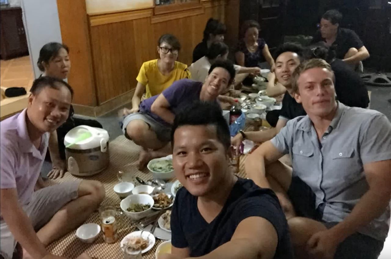 Real Vietnamese dinner with Nam's family.